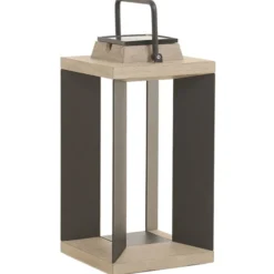 Solarlaterne Teckalu, Duratek/Alu schwarz, 45,5cm