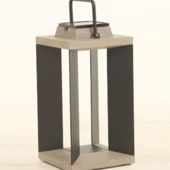 Solarlaterne Teckalu, Duratek/Alu schwarz, 45,5cm