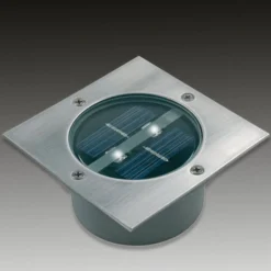 Solar-LED-Bodeneinbaustrahler Lugo, IP44, 10,5 x 10,5 cm