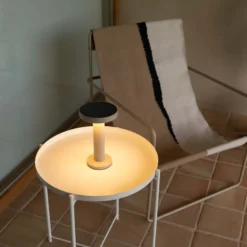 Solar-LED-Tischleuchte Cairo, beige, Kunststoff, IP44, 21 cm