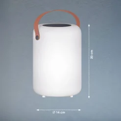 Solar-LED-Tischleuchte Orno, warmweiß und RGB