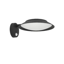 Solar-LED-Wandlampe Cerrisi, Breite 10,5 cm, schwarz, Sensor