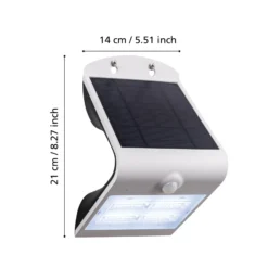 Solar-LED-Wandlampe Lamozzo, weiß, Höhe 21 cm, Sensor