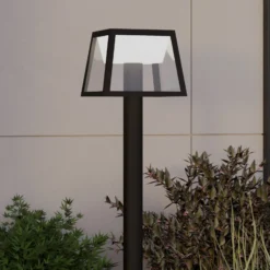 Solar-LED-Wegeleuchte Altilia, Höhe 106 cm, schwarz, Sensor