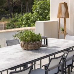 Solar-Stehleuchte Tecka mit Sensor, teak