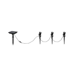 Solar-Strahler Obidos, schwarz matt, Aluminium, 3er