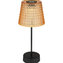 Solar-Tischlampe 36634-2A im 2er-Set schwarz/amber