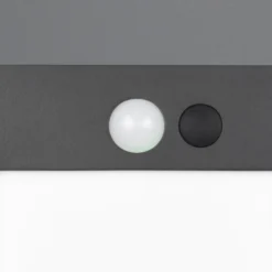 Solar-Wandleuchte Colombo, schwarz matt, Höhe 14 cm, Sensor