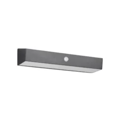 Solar-Wandleuchte Silves, schwarz, Sensor, IP44