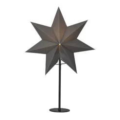 Standstern Mixa Metall/Papier schwarz/dunkelgrau