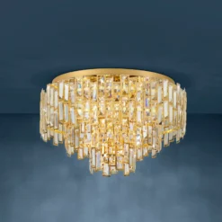 Stars of Light Deckenlampe Calmeilles messing Ø 63 cm Glas