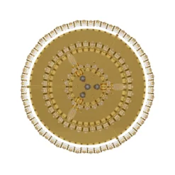 Stars of Light Deckenlampe Calmeilles messing Ø 63 cm Glas