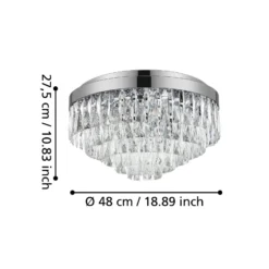 Stars of Light Deckenlampe Valparaiso, chrom Ø 48 cm Metall