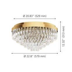 Stars of Light Deckenlampe Valparaiso, gold Ø 58 cm Metall
