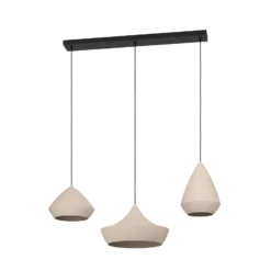 Stars of Light Hängeleuchte Torremolinos, beige 93 cm 3-flg.