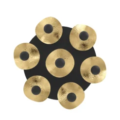 Stars of Light LED-Deckenlampe Dracera schwarz/gold Ø 51 cm