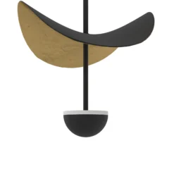 Stars of Light LED-Deckenlampe Dracera schwarz/gold Ø 51 cm