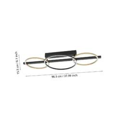 Stars of Light LED-Deckenlampe Lanacera schwarz/gold 96 cm