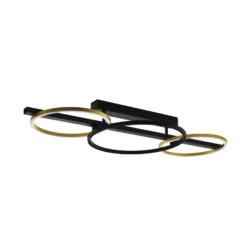 Stars of Light LED-Deckenlampe Lanacera schwarz/gold 96 cm
