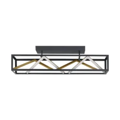 Stars of Light LED-Deckenlampe Penela schwarz/gold 87 cm CCT