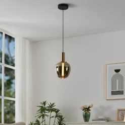 Stars of Light LED-Hängelampe Fruitera gold Ø21cm Glas CCT
