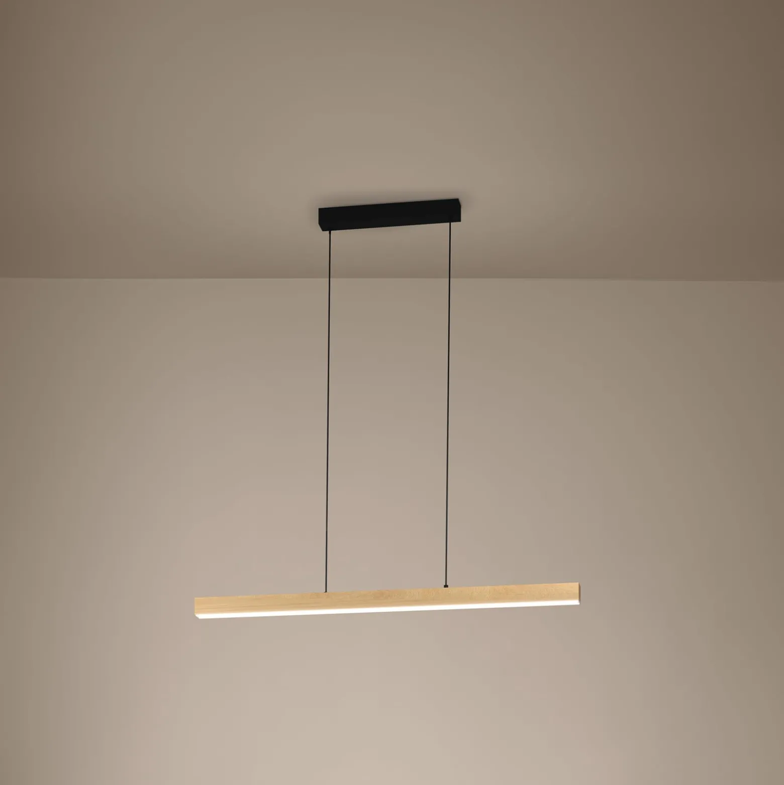 Stars of Light LED-Hängelampe Montebuono, holz 180 cm dim