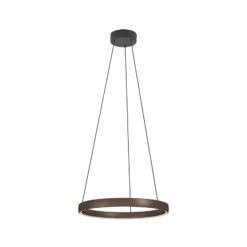 Stars of Light LED-Hängelampe Trabuco, braun, Ø 80 cm CCT