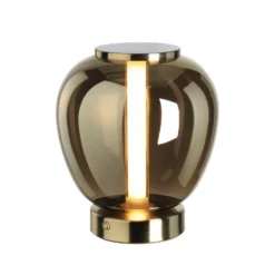Stars of Light LED-Tischlampe Fruitera gold 25 cm Glas CCT