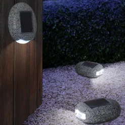 Steindesign-Außendekoleuchte Talvi Solar