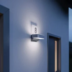 STEINEL LED-Außenwandleuchte L 820 SC, Sensor, silber