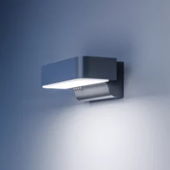 STEINEL LED-Außenwandleuchte L 800 SC, Sensor, silber