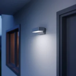 STEINEL LED-Außenwandleuchte L 800 SC, Sensor, silber