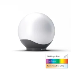 STEINEL LED-Kugellampe C, 30cm, weiß/anthrazit, IP65, RGBWW