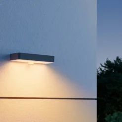STEINEL LED-Solar-Wandlampe XSolar SOL-O S, anthrazit Sensor