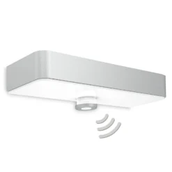 STEINEL LED-Wandlampe XSolar SOL-O S, silber, Sensor