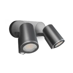 STEINEL Sensor-Außenstrahler One S, 2-flg. anthrazit, IP44