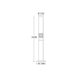 STEINEL Sensor-Wegelampe GL 60 S, 104 cm IP44 GU10-LED