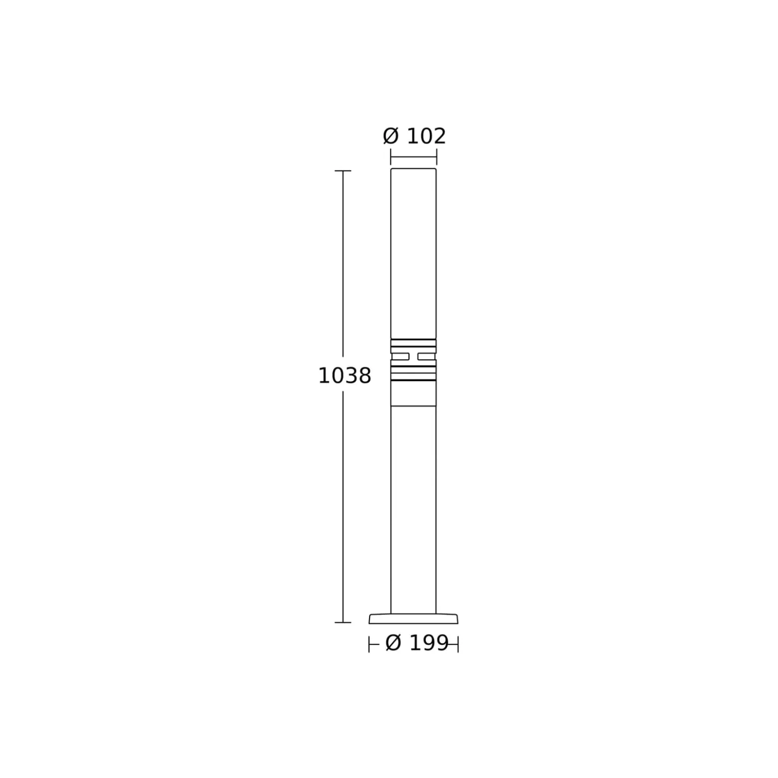 STEINEL Sensor-Wegelampe GL 60 S, 104 cm IP44 GU10-LED