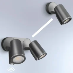 STEINEL Smart Sensor-Außenspot One SC 2-flg. anthrazit IP44
