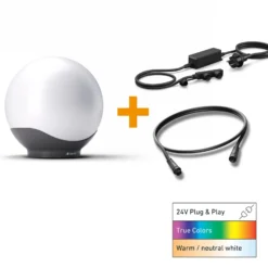 STEINEL Starter-Set Sphera C weiß/anthrazit 30cm RGBWW, IP65