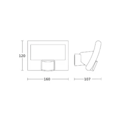 STEINEL XLED curved S Außenstrahler anthrazit
