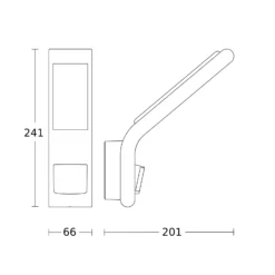 STEINEL XLED slim S Außenwandlampe anthrazit