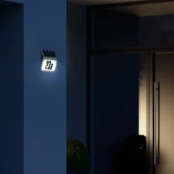 STEINEL XSolar LH-N LED-Hausnummernlampe, Edelstahl