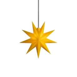 STERNTALER LED-Stern, gelb, Ø 11 cm, 9-Zacker, IP44 Batterie