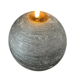 STERNTALER LED-Wachskerze, schwarz Höhe 13 cm Kugel Batterie