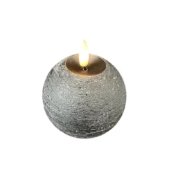 STERNTALER LED-Wachskerze, schwarz, Höhe 9 cm Kugel Batterie