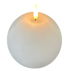 STERNTALER LED-Wachskerze, weiß, Höhe 13 cm, Kugel, Batterie
