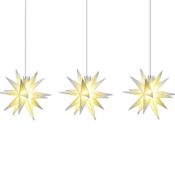 STERNTALER Lichterkette Stern, weiß Ø 12 cm 18-Zacker 3-flg.
