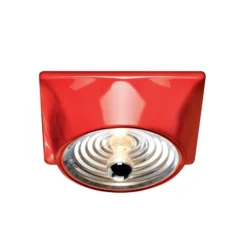 Stilnovo Deckenlampe Goletta, rot glänzend/aluminiumfarben