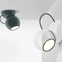Stilnovo Gravitino LED-Deckenlampe drehbar grau
